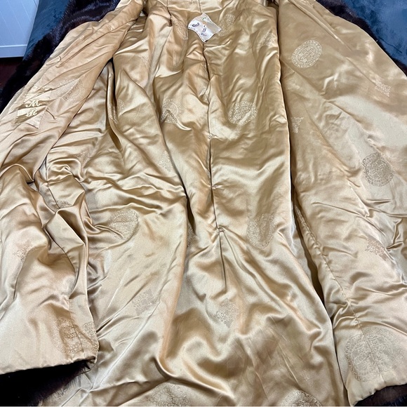 Vintage Ludwig Furs Women’s Genuine Mink Brown Full Length Coat XL - Picture 11 of 13